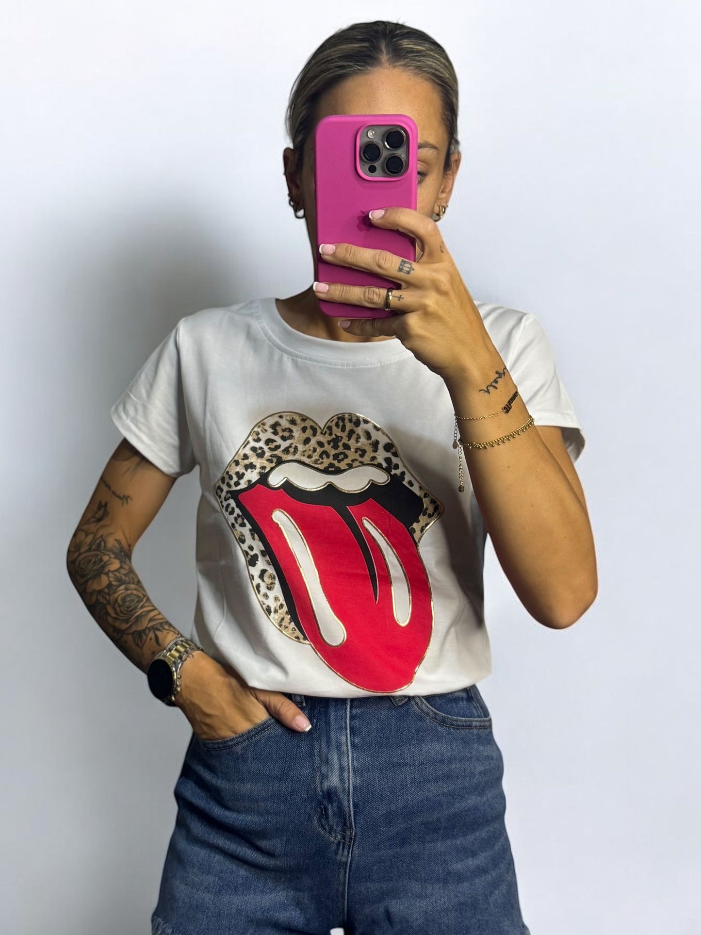 CAMISETA ROLLING STONES BLANCA