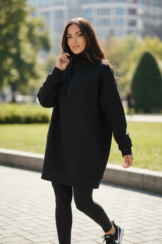 MAXI SUDADERA TARIM | BLACK