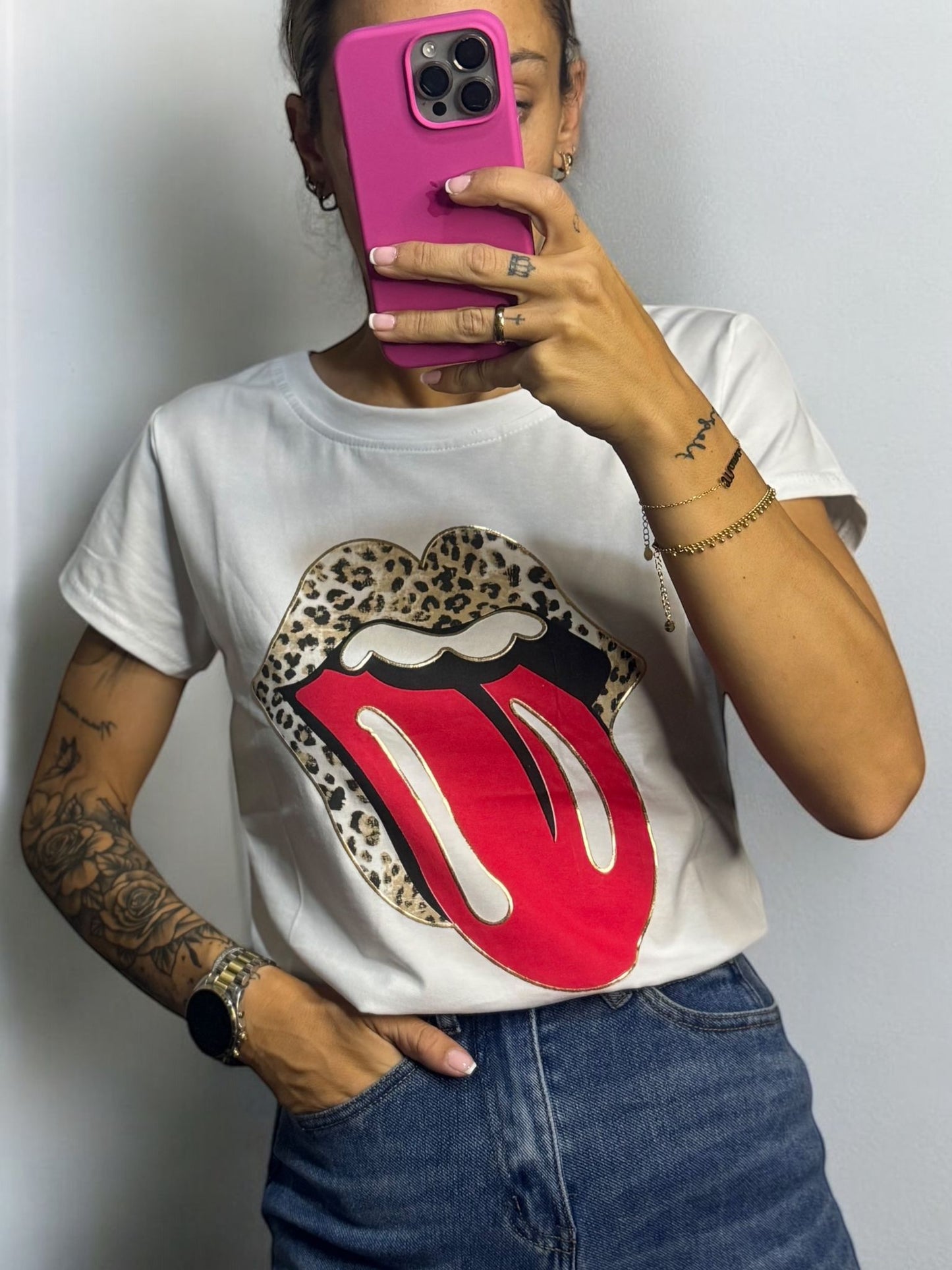 CAMISETA ROLLING STONES BLANCA